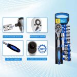 SPEAR 1/2 Inch CR-V Ratchet Wrench Set – 12 Pcs Socket Kit - Image 5