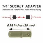 OPERA TOOLS Socket Adapter Converter 1/4" Hex Shank To 1/4" Square Drive 25mm - Image 11
