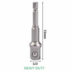 OPERA TOOLS CRV Steel Heavy Duty 1/2" Hex Shank Wrench Socket To Power Drill Adapter Bit 5 Pcs - Image 4