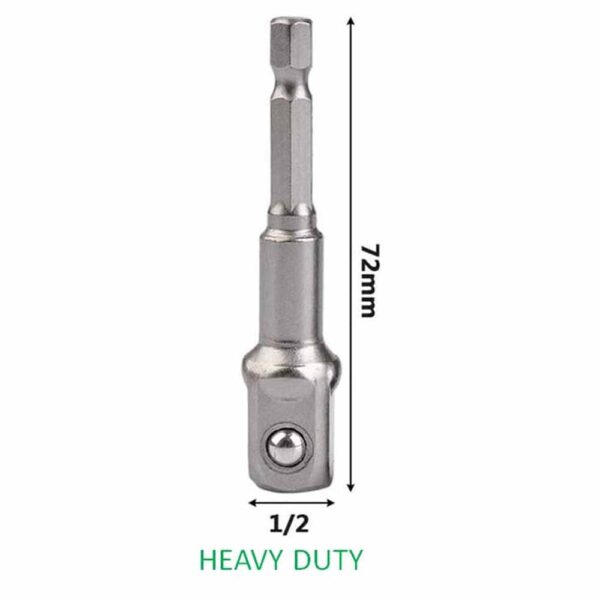 OPERA TOOLS CRV Steel Heavy Duty 1/2" Hex Shank Wrench Socket To Power Drill Adapter Bit 5 Pcs - Image 4