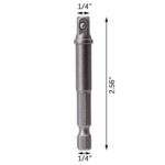 OPERA TOOLS CRV Steel Heavy Duty 4 Piece Set of 1/4" & 1/2" Hex Shank Wrench Socket To Power Drill Adapter Bit - Image 4