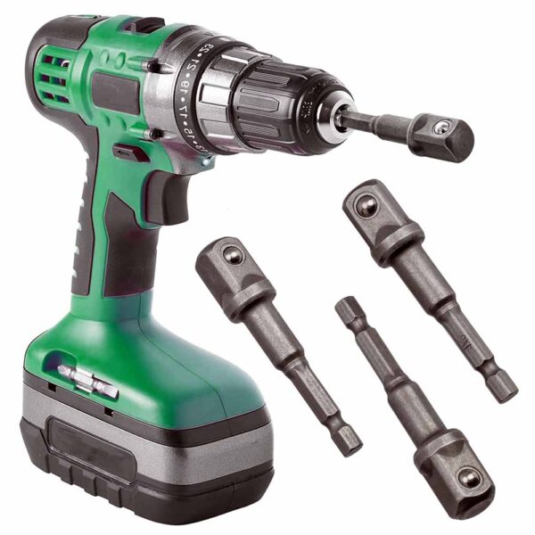 OPERA TOOLS CRV Steel Heavy Duty 1/2" Hex Shank Wrench Socket To Power Drill Adapter Bit 5 Pcs - Image 9