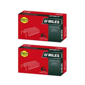 Miles 23/8-H Steel Wire Heavy Duty Staple Pins Silver Color 2000 Pins