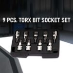 Eastman 9 Pcs Torx Bit Socket Set Kit With Blow Case