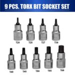 Eastman 9 Pcs Torx Bit Socket Set Kit With Blow Case - Image 2