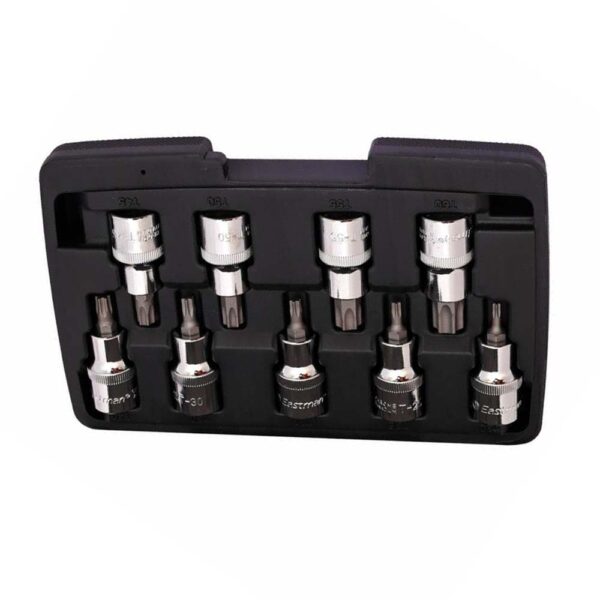 Eastman 9 Pcs Torx Bit Socket Set Kit With Blow Case - Image 3