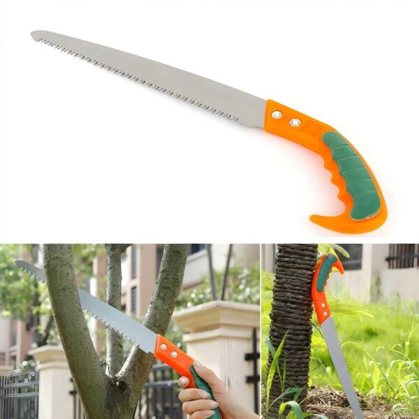 OT New Professional Pruning Saw 10 inch Curved Blade 3 Edge Sharpen Teeth (2pc) - Image 4