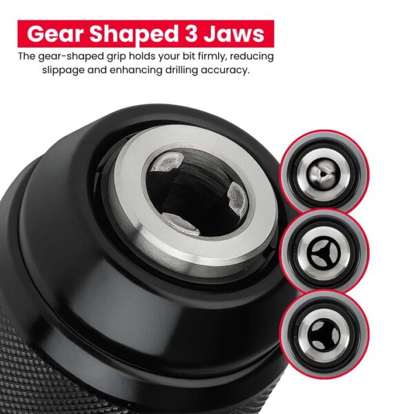 OT Heavy-Duty 10MM Metal Keyless Drill Chuck - Image 2