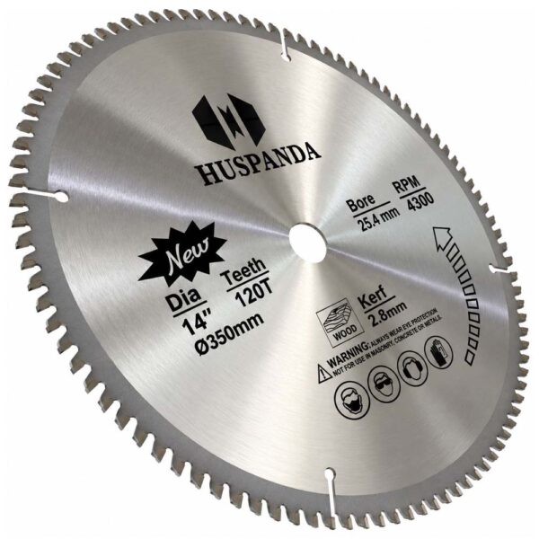 HUSPANDA 14-Inch Circular Saw Blade for Aluminium Cutting – 120 Teeth, 350 mm - Image 5