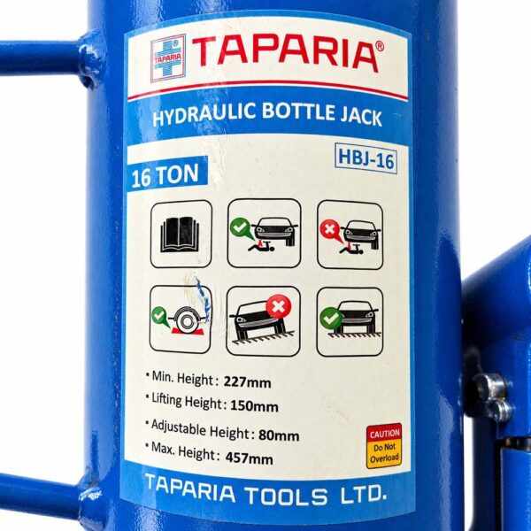Taparia 32 Ton Hydraulic Bottle Jack – HBJ-32 - Image 6