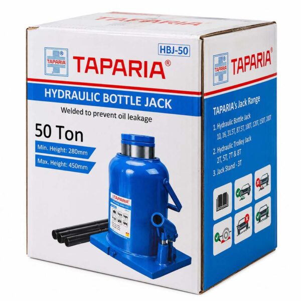 Taparia HBJ-50 Hydraulic Bottle Jack – 50 Ton Capacity - Image 9